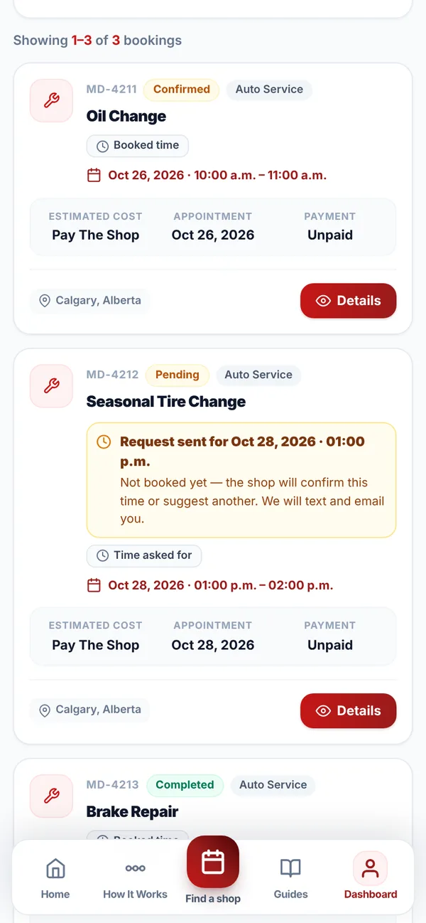 MapleDriven on a phone - step 04: Get confirmation, then drop off